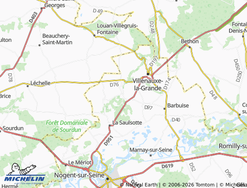 Mappa MICHELIN Montpothier - ViaMichelin