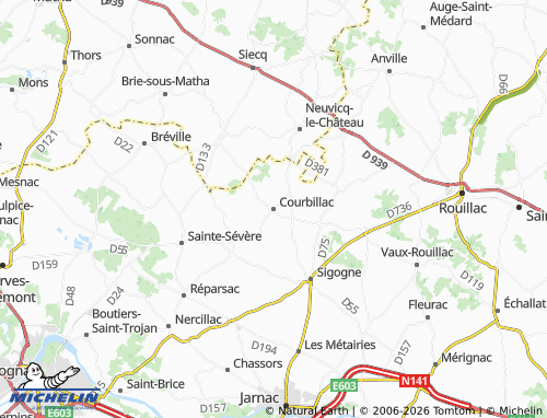 Mapa MICHELIN Courbillac - ViaMichelin