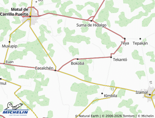 Carte MICHELIN Bokobá - ViaMichelin