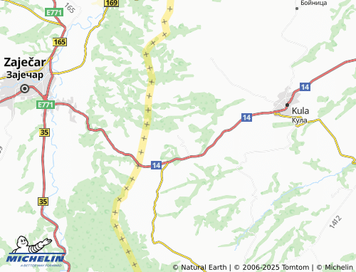 MICHELIN Izvor mahala map - ViaMichelin