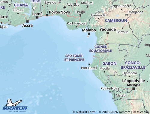 Kaart MICHELIN Sao Tomé en Principe - ViaMichelin