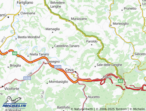 Mappa MICHELIN Roascio - ViaMichelin