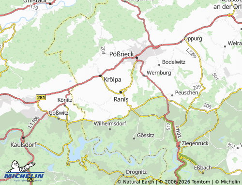Mapa MICHELIN Ranis - ViaMichelin