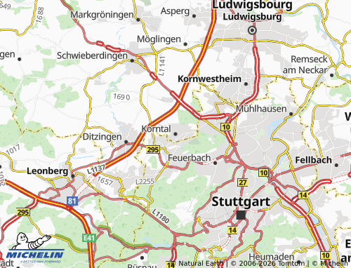 Mapa MICHELIN Korntal-Münchingen - ViaMichelin