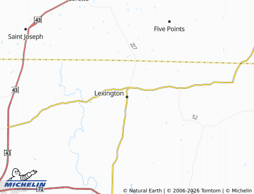 Carte MICHELIN Lexington - ViaMichelin