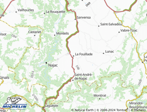 Carte MICHELIN La Fouillade - ViaMichelin