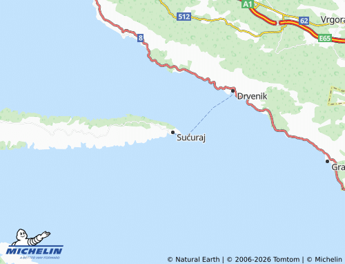MICHELIN Sućuraj map - ViaMichelin