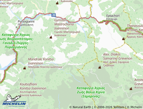 MICHELIN Fourka map - ViaMichelin