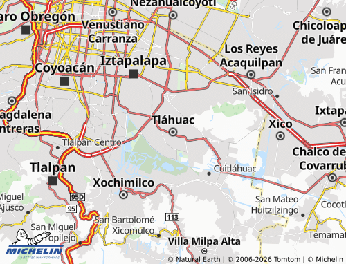 Kaart MICHELIN Tlahuac - ViaMichelin
