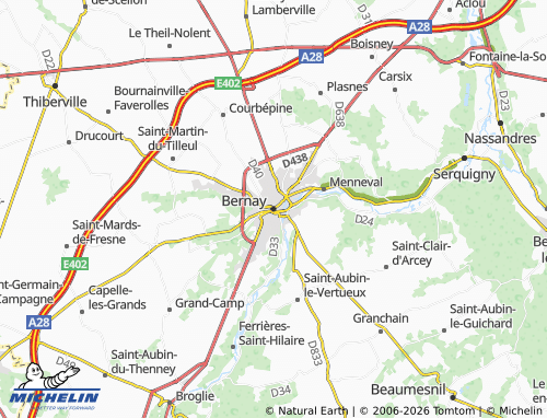 MICHELIN Bernay map - ViaMichelin