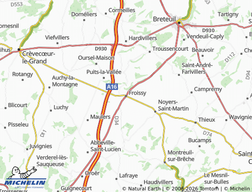 Mapa MICHELIN Froissy - ViaMichelin