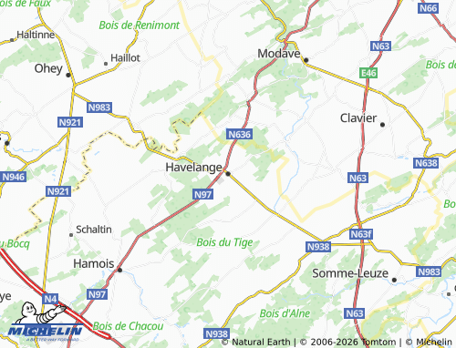 Kaart MICHELIN Havelange - ViaMichelin