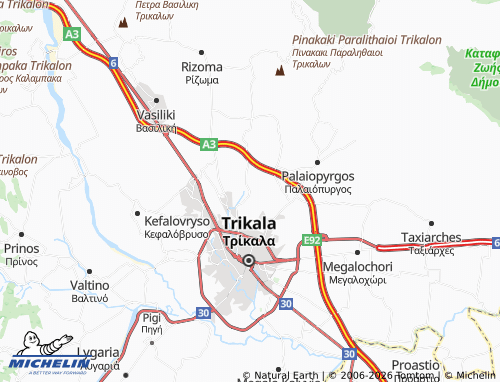 MICHELIN Perdikorrachi map - ViaMichelin