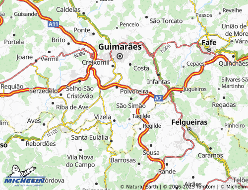 MICHELIN Tabuadelo map - ViaMichelin