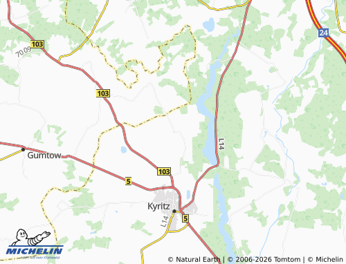 MICHELIN Drewen map - ViaMichelin