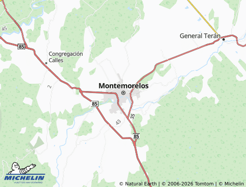 Mappa MICHELIN Centro de Montemorelos - ViaMichelin
