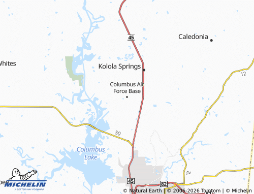 Mapa MICHELIN Columbus Air Force Base - ViaMichelin