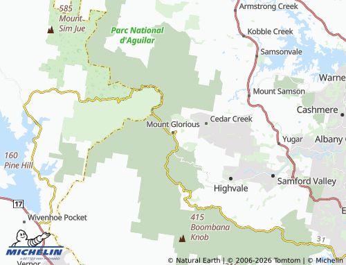 Mapa MICHELIN Mount Glorious - ViaMichelin