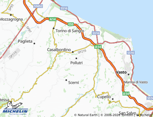Mappa MICHELIN Pollutri - ViaMichelin