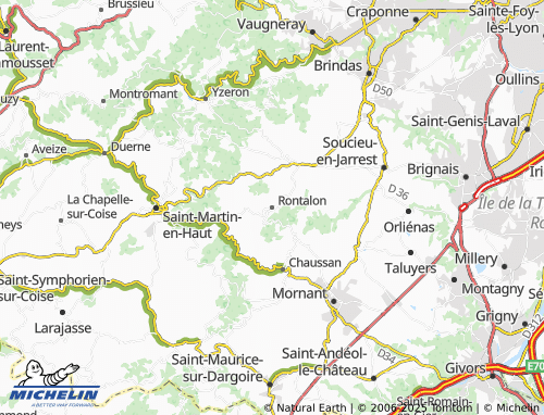 MICHELIN-Landkarte Rontalon - ViaMichelin