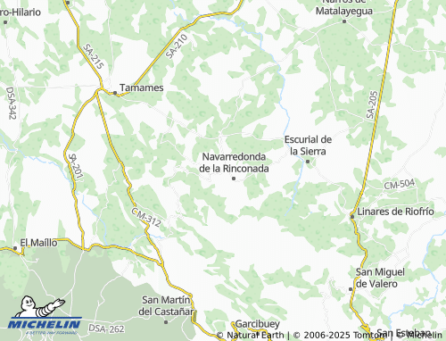 MICHELIN La Rinconada de la Sierra map - ViaMichelin