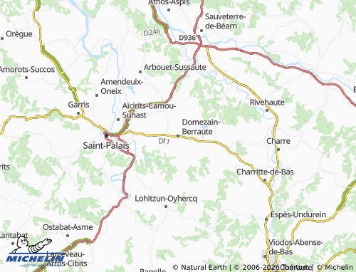 MICHELIN Domezain-Berraute map - ViaMichelin