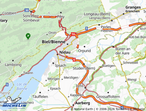 MICHELIN Brügg map - ViaMichelin