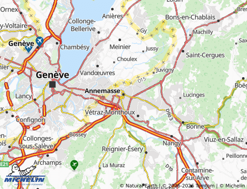 Mappa MICHELIN Annemasse - ViaMichelin