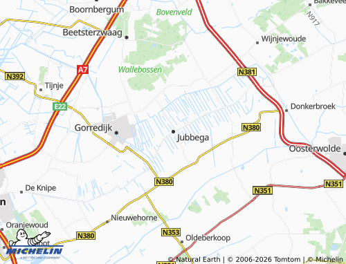 Carte MICHELIN Jubbega - ViaMichelin
