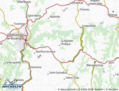 Mappa MICHELIN La Bastide-l'Évêque - ViaMichelin