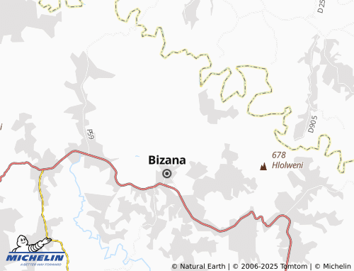 MICHELIN Izinini B map - ViaMichelin