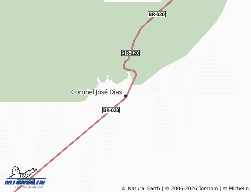 Mapa MICHELIN Coronel José Dias - ViaMichelin