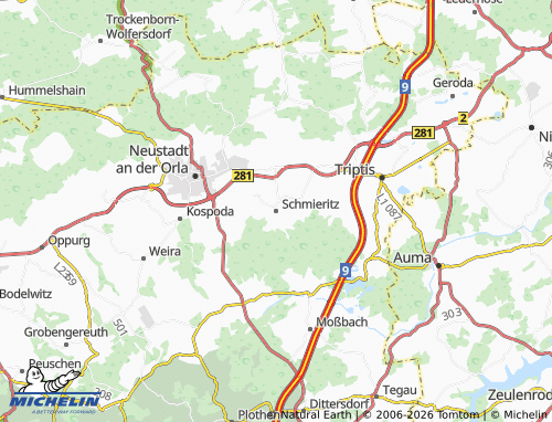 MICHELIN Schmieritz map - ViaMichelin