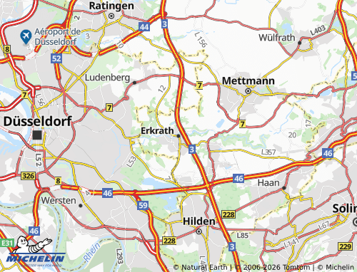 MICHELIN Erkrath map - ViaMichelin