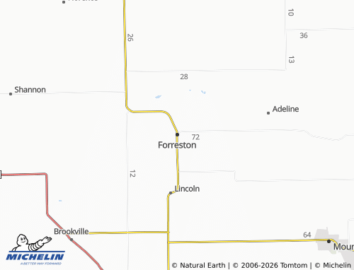 Mapa MICHELIN Forreston - ViaMichelin