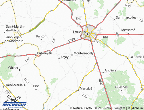 Mapa MICHELIN Mouterre-Silly - ViaMichelin
