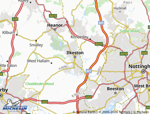 Carte MICHELIN Ilkeston - ViaMichelin