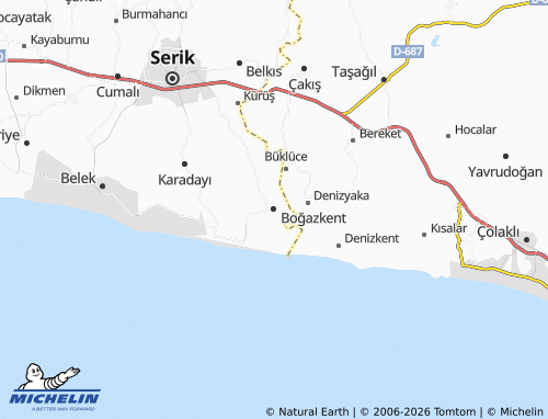 MICHELIN Boğazkent map - ViaMichelin