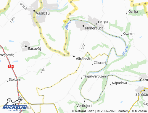 MICHELIN Vărăncău map - ViaMichelin