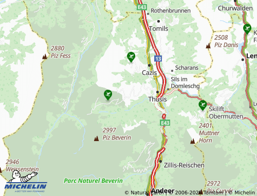 Carte MICHELIN Urmein - ViaMichelin