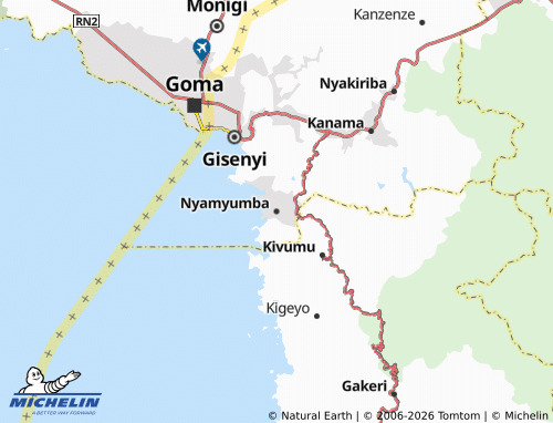 MICHELIN-Landkarte Nyamyumba - ViaMichelin