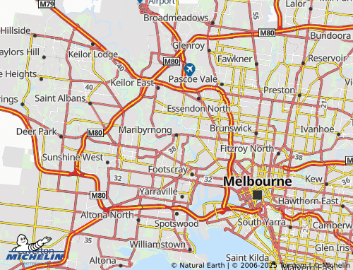 MICHELIN Maribyrnong map - ViaMichelin