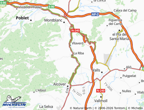 Mappa MICHELIN La Riba - ViaMichelin