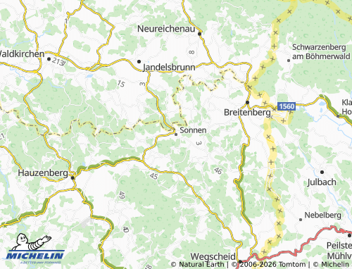 MICHELIN Sonnen map - ViaMichelin