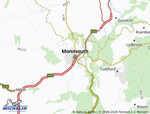 MICHELIN Monmouth map - ViaMichelin