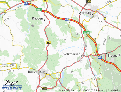 MICHELIN Herbsen map - ViaMichelin