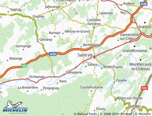 Mappa MICHELIN Évans - ViaMichelin