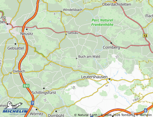 MICHELIN Buch am Wald map - ViaMichelin