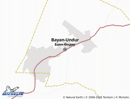 MICHELIN Bayan-Undur map - ViaMichelin