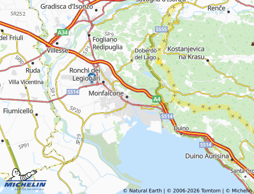 Mapa MICHELIN Monfalcone - ViaMichelin